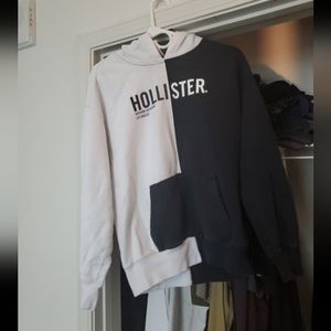 Black and white Hollister Hoodie